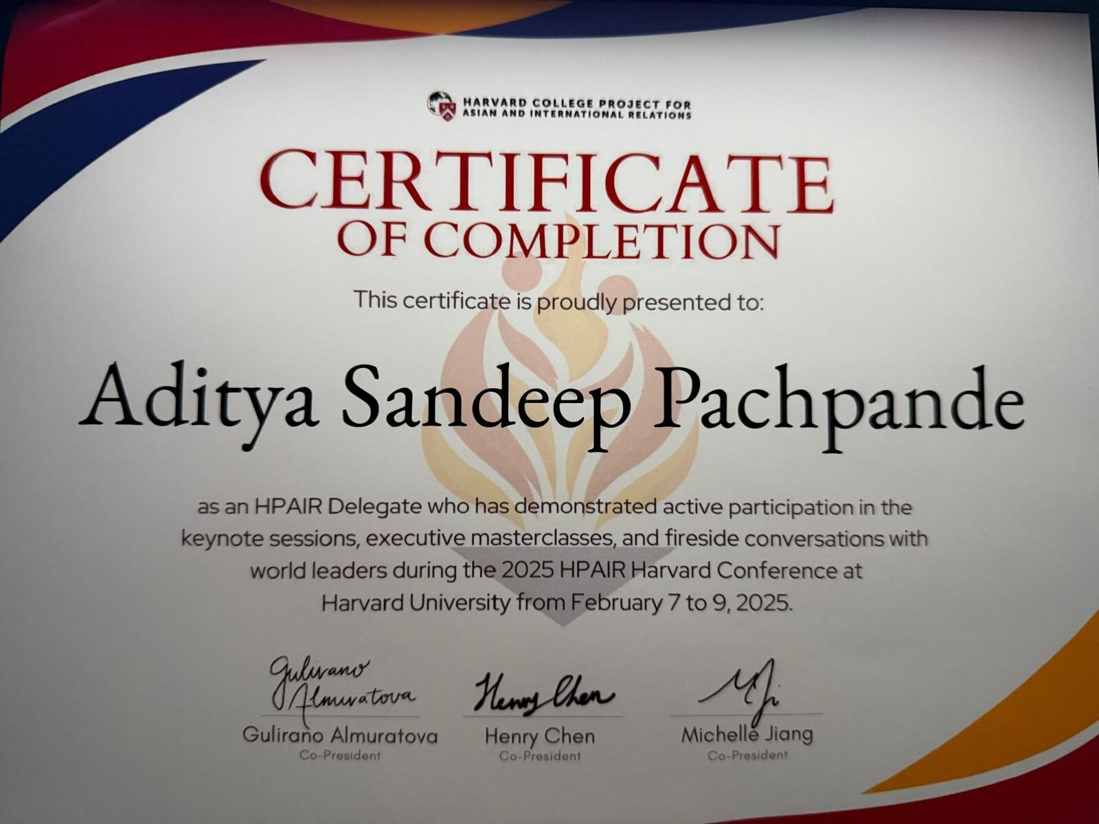 Certificate of Completion - Aditya Pachpande